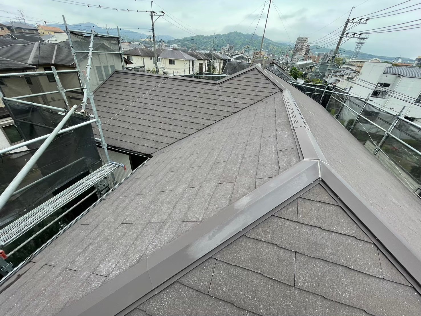 塗装前の屋根全体